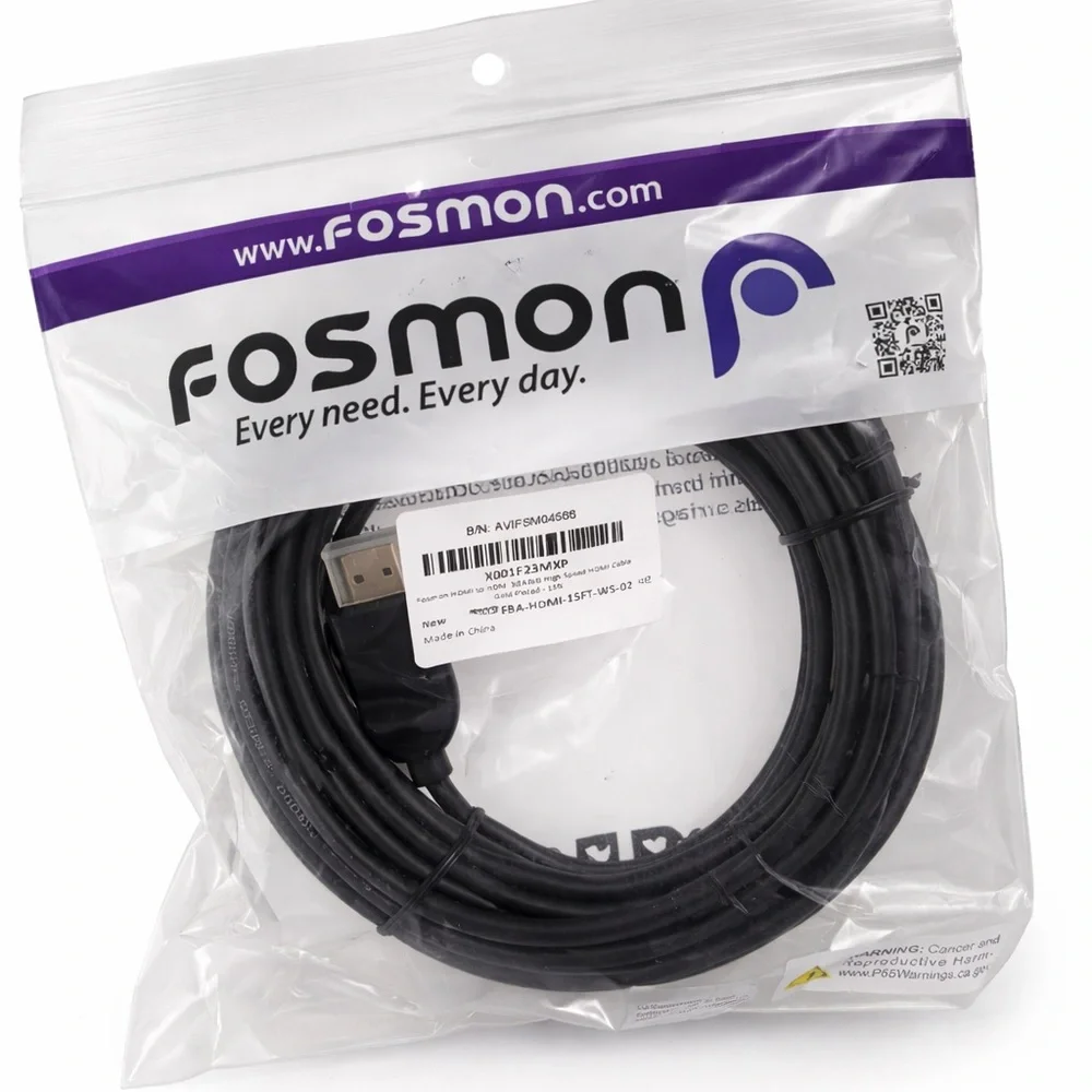 Fosmon Black HDMI Cable